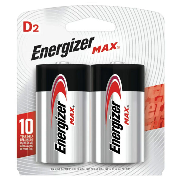 D Batteries - Energizer - 2 Pack